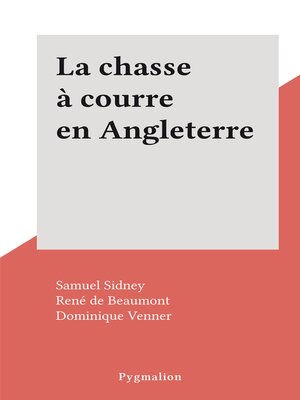 cover image of La chasse à courre en Angleterre